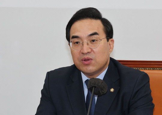 박홍근 더불어민주당 원내대표가 7일 서울 여의도 국회에서 열린 김건희 여사 주가조작 의혹 진상조사TF 기자간담회에서 발언하고 있다. [연합뉴스]